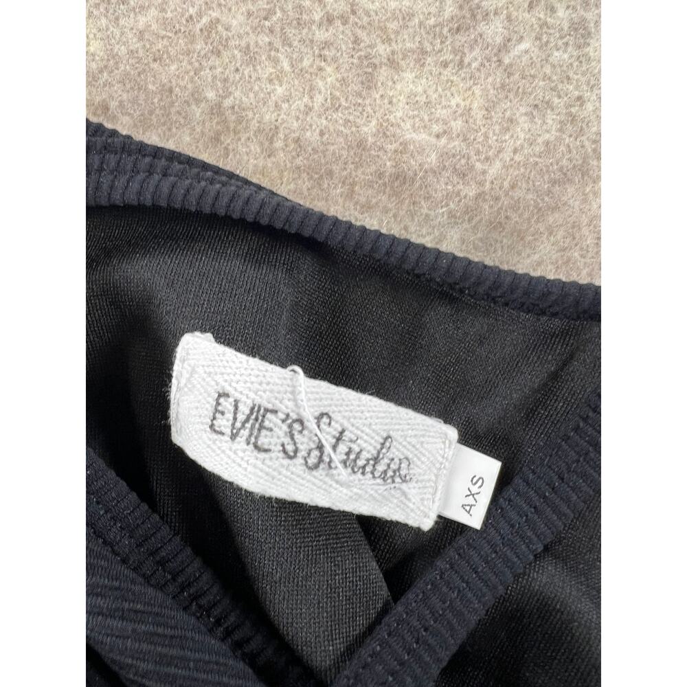 Evie's Closet Black Ribbed Leotard/ Swim Adult XS - Picture 4 of 4